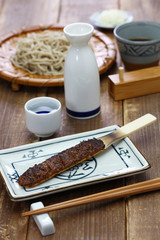 soba miso, burnt miso(soybean paste) with roasted buckwheat seeds, japanese food
