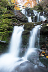 Fototapeta na wymiar waterfall, autumn, beautiful waterfall