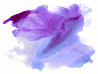 Watercolor stain purple