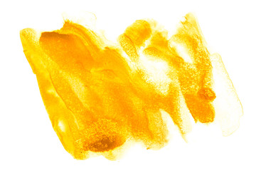 Fototapeta na wymiar Watercolor stain yellow