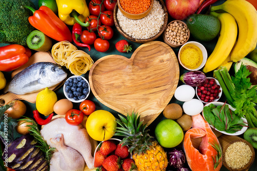 Background Healthy Food For Heart Fresh Fruits Vegetables Fish Meat Berries And Cereals Healthy Food Diet And Healthy Life Concept Top View Copy Space Wall Mural Missmimimina Background Healthy Food For Heart Fresh Fruits Vegetables Fish Meat Berries And Cereals Healthy Food Diet And Healthy Life Concept Top View Copy Space Wall Mural Missmimimina