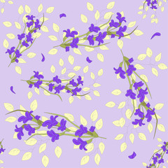 Trendy seamless flower pattern. Modern seamless vector illustration clipart for, wallpapers, backgrounds, surface textures, textile, fabric printing, banners, posters, covers. Vector illustration.