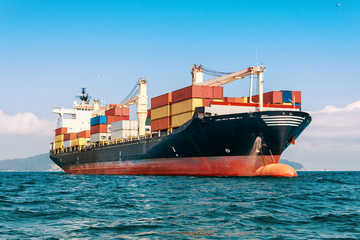 International Container Cargo ship in the ocean, Freight Transportation - 239395903