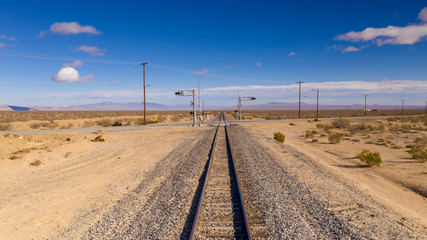Fototapeta na wymiar Railroad in the desert