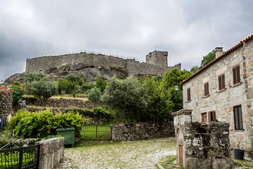 Fototapeta na wymiar Medieval Castle of Linhares da Beira