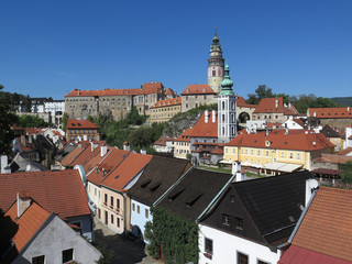 Blick über Krumau, Tschechien