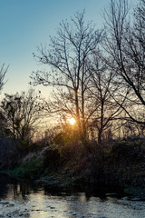 Sonnenuntergang an der Triesting