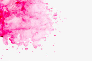 Hand painted backgrounds with cracks isolated on white. Watercolor background. Watercolor background - spot with blots. Trendy backgrounds for designers