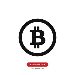 Bitcoin icon vector