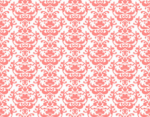 Red coral ornamental pattern for design card, banner, ticket, leaflet and so on. Wallpaper reapiting background