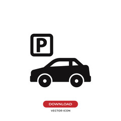 Parking icon vector