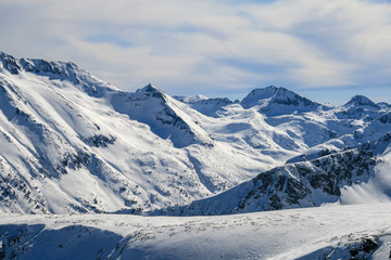 Winter landscape of Pirin Mountain from Todorka peak, Bulgaria