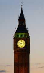 Fototapeta na wymiar Big Ben at sunset, London