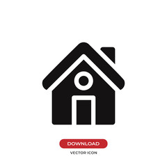 Home icon vector. House symbol.