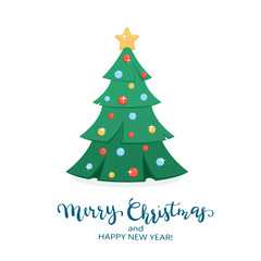 Christmas Tree on White Background