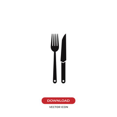 Fork and knife icon vector