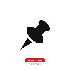 Push pin icon vector