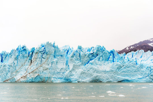View of the Perito Moreno Glacier, Patagonia, Argentina. Copy space for text.