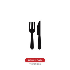 Fork and knife icon vector. Restaurant symbol.