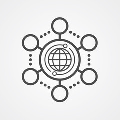 Network vector icon sign symbol