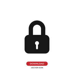 Lock icon vector