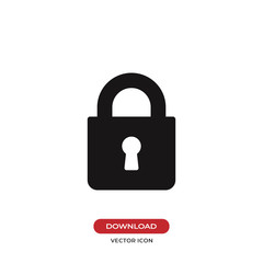Lock icon vector