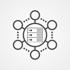 Server vector icon sign symbol
