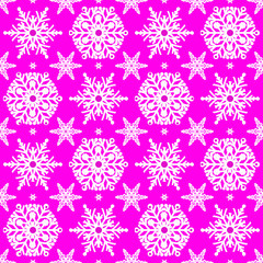 Snowflake seamless pattern. Winter background. Christmas collection. purple