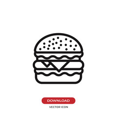 Burger icon vector. Hamburger,cheeseburger symbol.