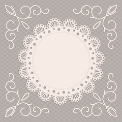 greeting card or wedding invitation, with a napkin