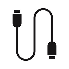 USB cable icon vector