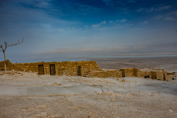 ruins of masada and the desert of judea