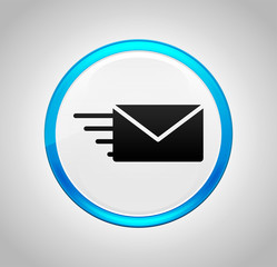 Email option icon round blue push button