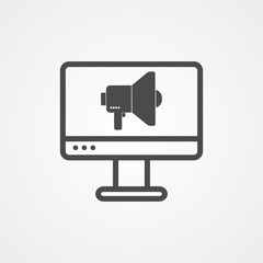 Online marketing vector icon sign symbol