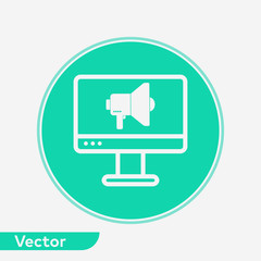 Online marketing vector icon sign symbol