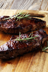 Barbecue Rib Eye Steak or rump steak - Dry Aged Wagyu Entrecote Steak