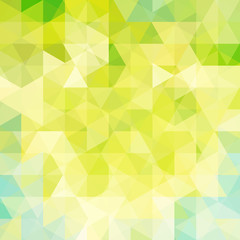 Fototapeta na wymiar Geometric pattern, triangles vector background in green  tones. Illustration pattern