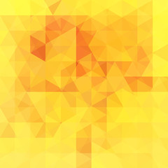 Triangle vector background. Can be used in cover design, book design, website background. Vector illustration. Yellow, orange colors.