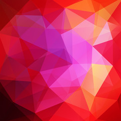 Obraz premium Background made of red, pink triangles. Square composition with geometric shapes. Eps 10