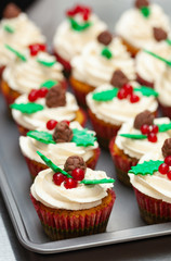 Gingerbread cupcake for christmas
