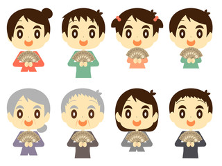 大金を持った人物セット