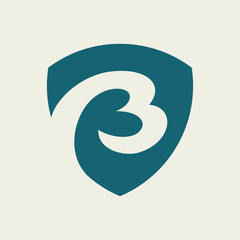 Letter B Shield Logo