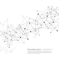 Vector abstract connect line on science background