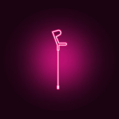 crutch icon. Elements of Disabled in neon style icons. Simple icon for websites, web design, mobile app, info graphics