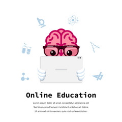 Online education concept.