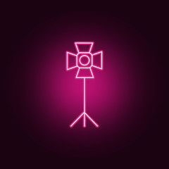 studio lamp icon. Elements of Spotlight in neon style icons. Simple icon for websites, web design, mobile app, info graphics