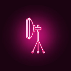 light for photography icon. Elements of Spotlight in neon style icons. Simple icon for websites, web design, mobile app, info graphics