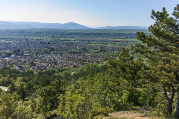 Landscape near rock formation Stob pyramids, Rila Mountain, Kyustendil region, Bulgaria