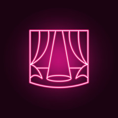 illuminated scene icon. Elements of Spotlight in neon style icons. Simple icon for websites, web design, mobile app, info graphics