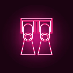 spotlights for the stage icon. Elements of Spotlight in neon style icons. Simple icon for websites, web design, mobile app, info graphics
